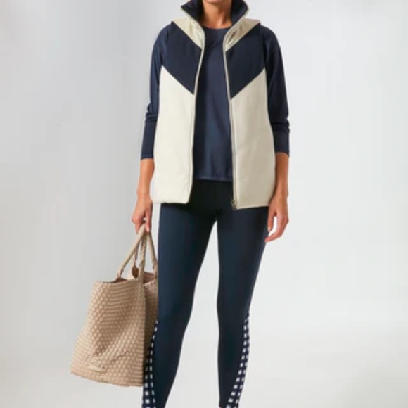 Tuckernuck White and Navy Reversible Varsity Vest - Picture 4 of 5